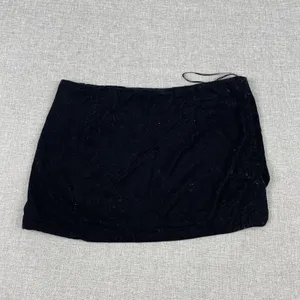 Free People Skirt Womens 10 Black Velvet‎ Mini Lined Zip Party Cocktail thumbnail 2