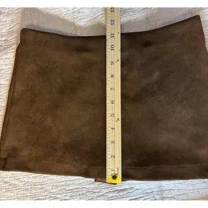 Witty Fox Brown Faux Suede Mini Skort Shorts Skirt Size Small thumbnail 3