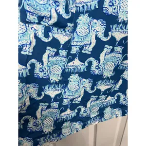 Lilly Pulitzer Mila Shift Dress Women Blue Pink Elephant Soutache Pockets - 4 thumbnail 3