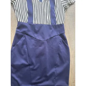 VFemage Women's black white strip navy blue vintage-style‎ sailor dress Size 12 thumbnail 8