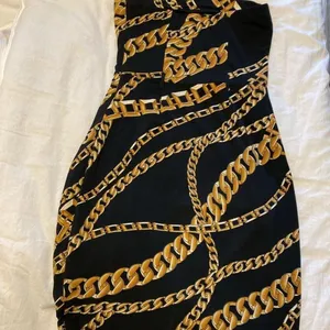 Miroa printed chain strapless dress Black Size M thumbnail 6