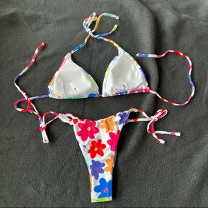 Boutique floral cheeky bikini set thumbnail 3