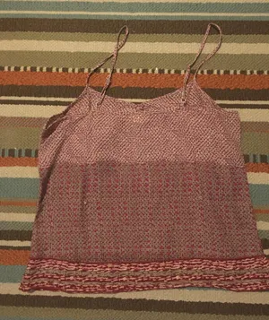 American Eagle Printed Button Down Tank Top thumbnail 2