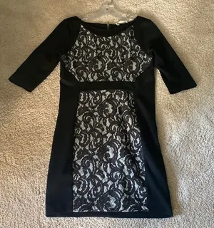 Zara black and white dress thumbnail 1