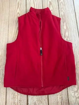 Esprit Red Fleece Vest size m thumbnail 1