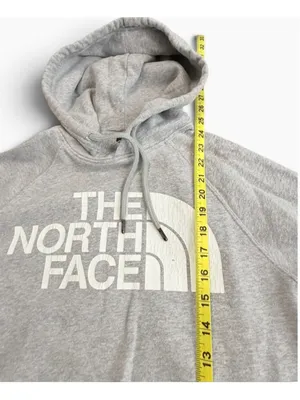 Women's The North Face Hoodie Sweatshirt Size XS Grey White Logo thumbnail 4