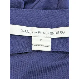 Diane von Furstenberg Navy Julian Wrap Dress 2 Long‎ Sleeve Office Classic DVF thumbnail 4