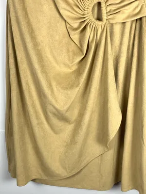 Tommy Bahama Dress M Clara Salina Tan Autumn Wedding Guest Faux Wrap Midi thumbnail 8