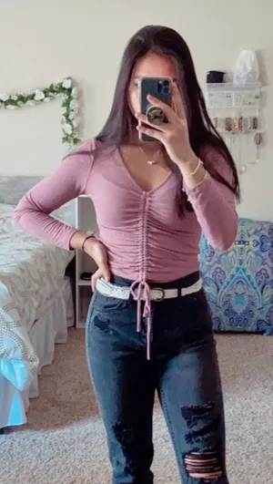 Boutique pink cinched top thumbnail 1