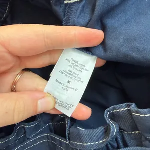 NEW Free Assembly navy‎ paper bag belted mini pocket cotton stretch skirt casual thumbnail 6
