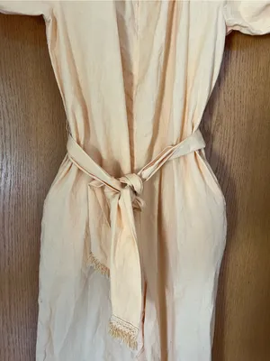 Free People Peach Off-Shoulder Tie-Waist Jumpsuit thumbnail 5