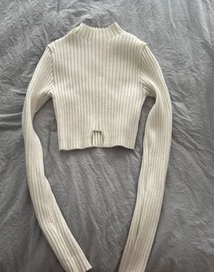Edikted White Turtleneck Sweater  thumbnail 1