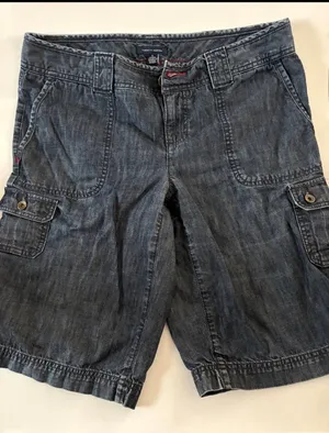Tommy Hilfiger Women's Blue Denim Cargo Shorts Size 10 thumbnail 1