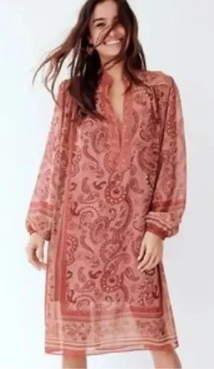 Aritzia Wilfred Handkerchief Print Dress Women’s Large thumbnail 1