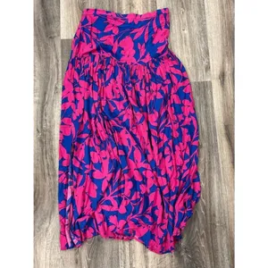 Abel the Label Floral Pink Blue Cassidy Maxi Skirt Side Slits Women’s Medium thumbnail 2