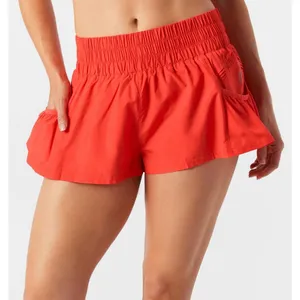 Free People Movement Get Your Flirt On Neon Coral Tennis or Pickleball Shorts thumbnail 1