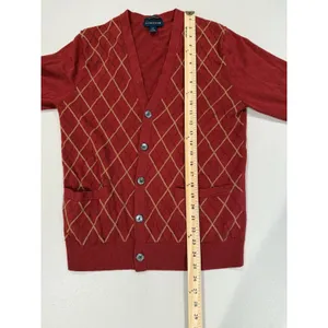 Lands End Cardigan Med/Lg 100%Cotton Oversized Academia Preppy Collegiate Twee thumbnail 4