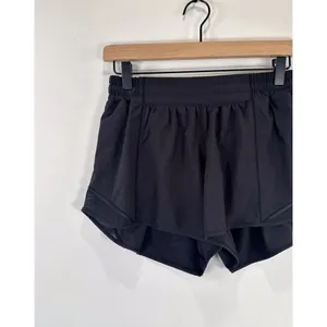 Lululemon Women Shorts Black Hotty Hot Athletic Lined High Rise Stretch Size 8 thumbnail 6