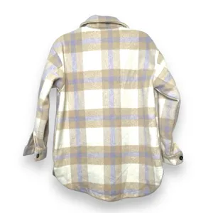 BTFBM Long Sleeve Button Down Plaid Flannel Shaket Size Medium Multiple thumbnail 4