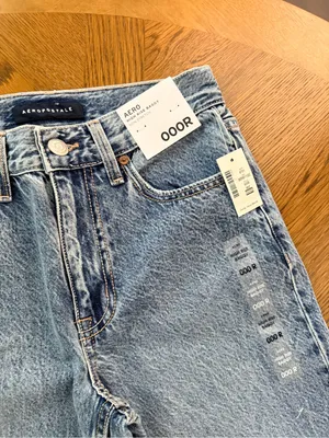 Aeropostale high-rise baggy jeans medium wash 000 NWT thumbnail 5
