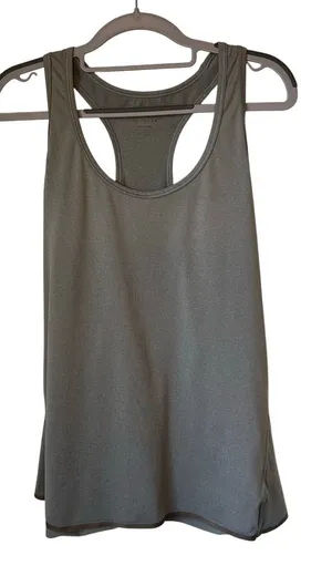 Athleta Gray Racerback Tank Top - Large thumbnail 1