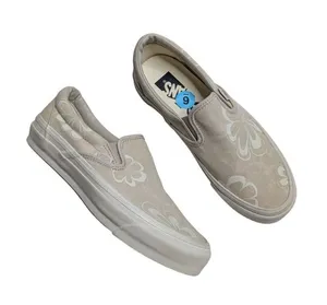 Vans Womens Tan White Slip-On Floral Print Shoes Size 7.5 US thumbnail 1
