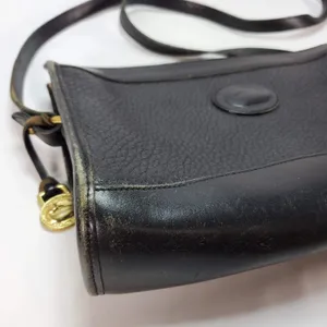 Dooney & Bourke Crossbody Bag Black‎ All Weather Leather Vintage USA Brass thumbnail 2