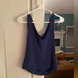 WAYF Navy Blue Cowl Neck Tank thumbnail 4
