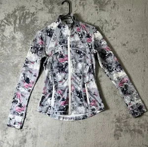Lululemon Define Jacket Moody Mirage White Deep Navy Luon Zip Up Size 6 thumbnail 1