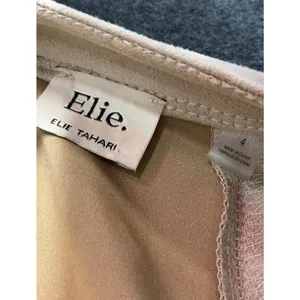 Elie Tahari Faux Suede Skirt Women 4 Tan Quiet Luxury Minimalist thumbnail 3