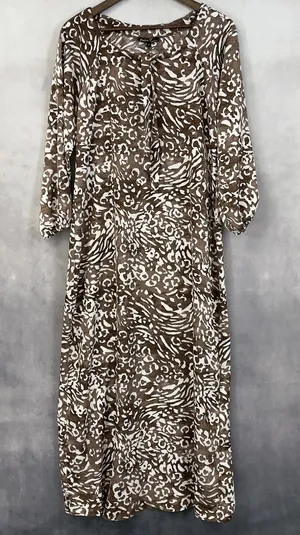 Jackie O Loungewear‎ Maxi Dress Womens Small Resort Coastal Animal Print Stretch thumbnail 1