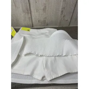 All In Motion Women L White Textured Pleated Skort w/ Inner Shorts Tennis Resort thumbnail 5