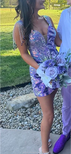 Homecoming dress Purple Size 4 thumbnail 1