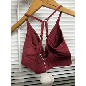 SKIN Worldwide Organic Pima Cotton Deep‎ Red Bralette Bra XS OCL71B thumbnail 2