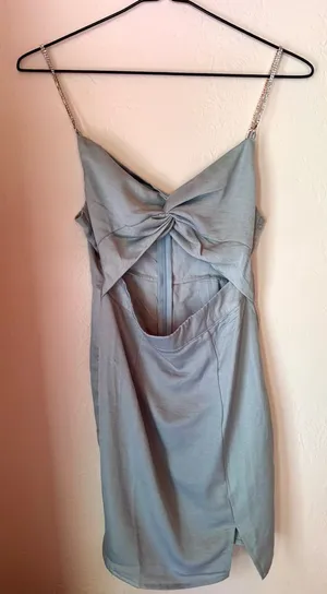Hello Molly Rhinestone Strap Cut-Out Dress Small thumbnail 1