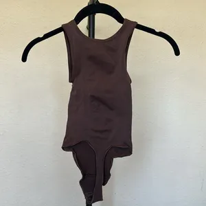 Skims Seamless Sculpt‎ Scoop Thong Bodysuit thick strap cocoa size S NWOB thumbnail 7
