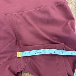 Yogalicious Hi Rise High Waist Legging Biker Shorts Women's Small Mauve $48 thumbnail 6