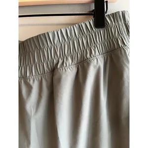 Athletic Running Shorts Elastic Waist Activewear Olive Green Sportswear XL thumbnail 6