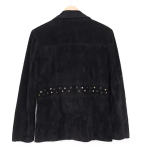 Selene Sport Blazer Womens 8 Western Studded Black Faux Suede Excellent thumbnail 4