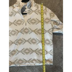 Hollister Fleece Sweater Womens XS Aztec Print 1/4 Zip Sweatshirt‎ Pullover thumbnail 6
