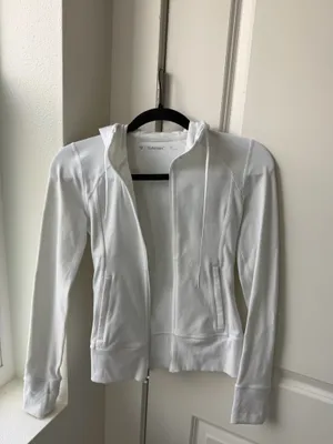 Aritzia TNA White Zip up Jacket thumbnail 3