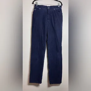 LEVI’S Vintage Navy Blue Women’s Corduroy Pants Sz 15 Inseam 32” Unisex EUC thumbnail 2