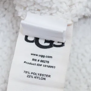 UGG Turtleneck Sweater Womens Large Cream Teddy Knit Plush‎ Cozy Drop Shoulder L thumbnail 7