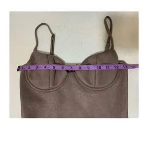 Women's Windsor Faux Suede Spaghetti Strap Party Dress Oatmeal Brown Size XS thumbnail 4