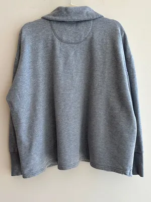 Free Assembly Quarter Zip Grey Sweatshirt, Athleisure, Size XXXL thumbnail 13