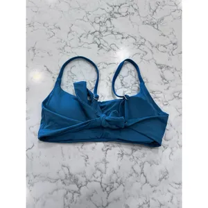 NWOT Quince Lagoon Teal Blue Italian Scoop Neck Bikini Top Size XS thumbnail 4