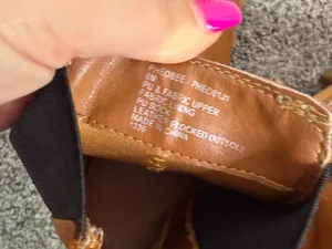 Madden Girl Cognac Brown Chunky Lug Sole Chelsea Boots Size 6M thumbnail 10