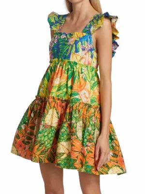 Farm Rio Caipirinha Mini Dress 100% Cotton Size XS thumbnail 3