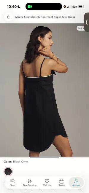 Anthropologie Maeve sleeveless button-front poplin mini dress thumbnail 2