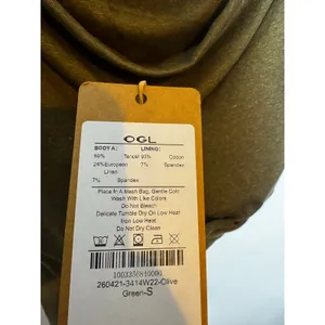 OGL Olive Green Stretch Linen Cowl Neck Tank Top Size S New thumbnail 3